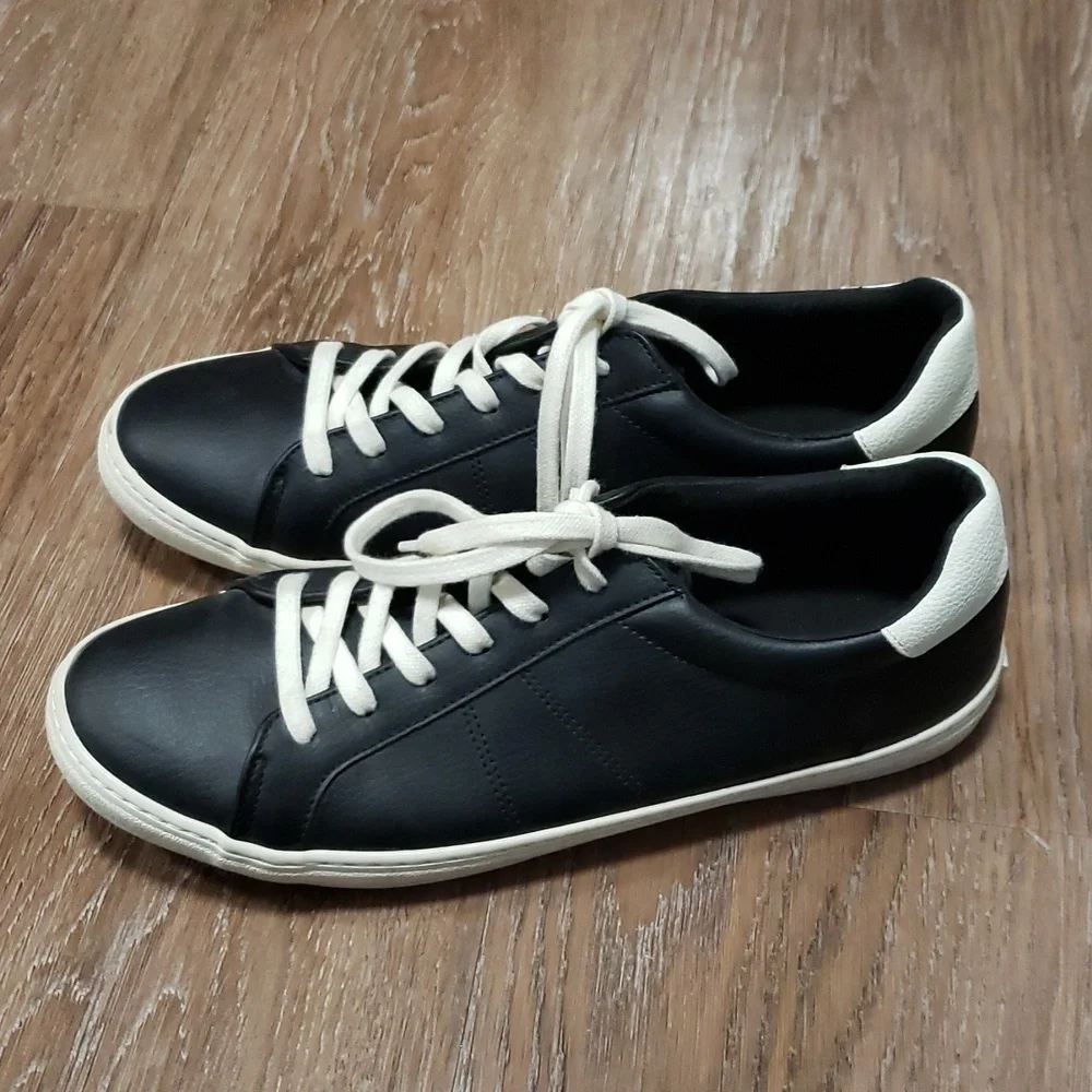 (9) Old Navy Color Block Lace Up Black Jack Court Sneakers Preppy Streetwear - Picture 6 of 9